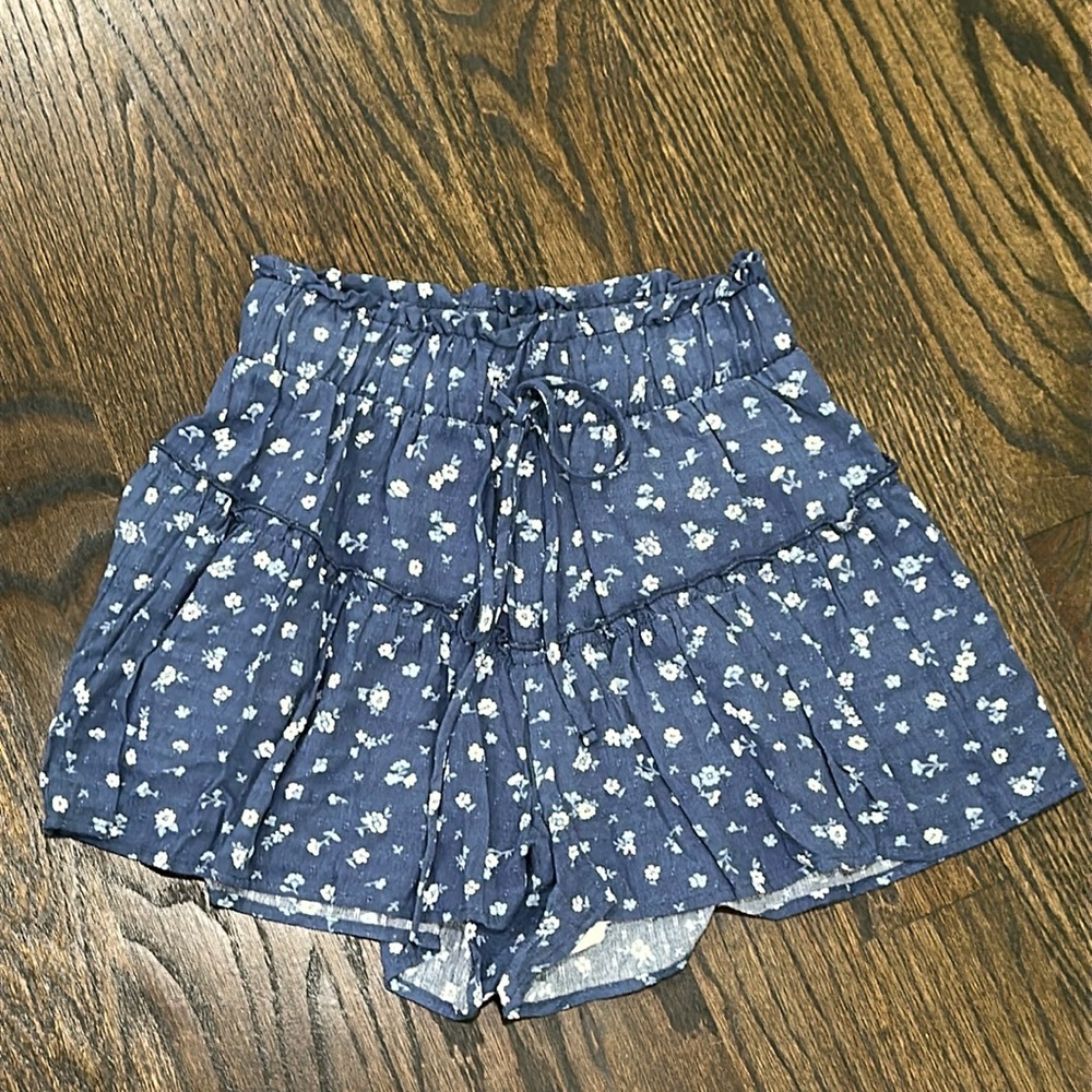 Gab and Kate Blue Floral Mini Skort